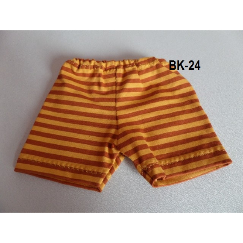 Short met streep, mosterdkleur tricot